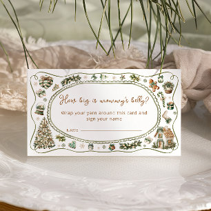 Winter Cold Outside How Big is Mommy's Belly Enclosure Card