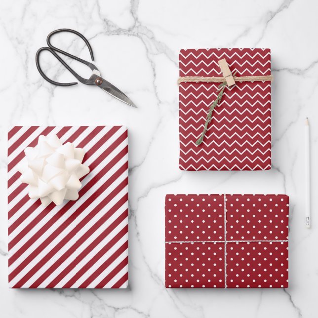 Winter Colours Wrapping Paper Flat Sheet Set 4 (Front)