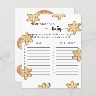 Winter cookies - name that song Baby Shower Game
