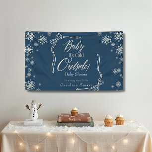 Winter  Coquette Blue Baby it's cold Banner