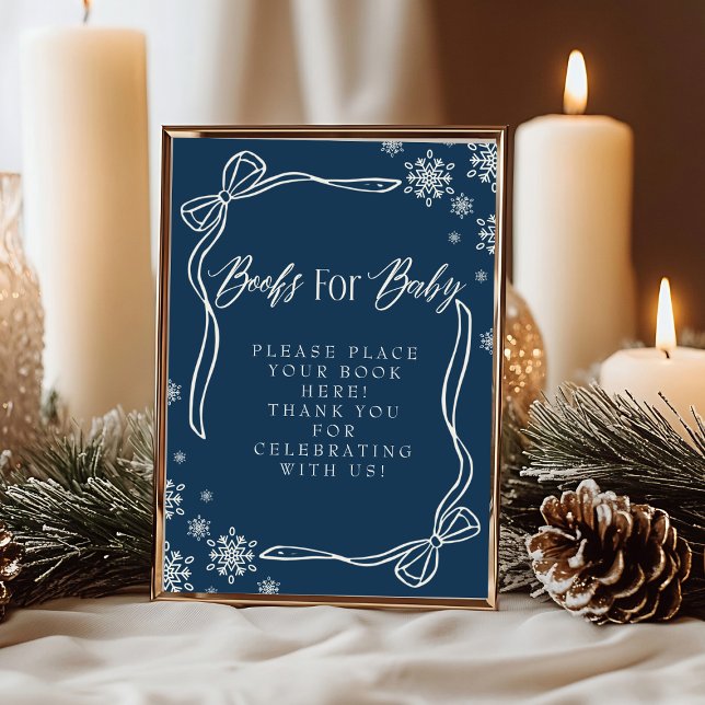 Winter Coquette Books for Baby Sign Invitation (Winter Coquette Books for Baby Sign)