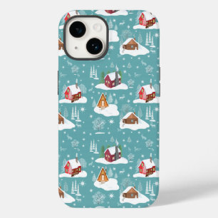 Winter Cosy Cabin Pattern Case-Mate iPhone 14 Case