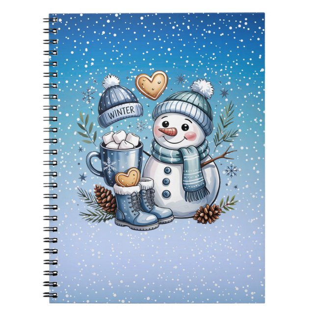 Winter Cosy Snowman Notebook (Front)