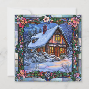 Winter Cottage Greeting Card