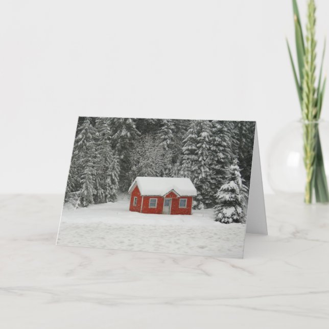 Winter Cottage Holiday Card (Front)