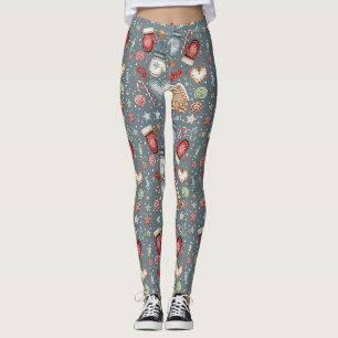 Winter Cottage - Mittens, Gingerbread & Sweets (3) Leggings