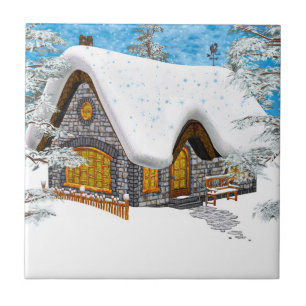 Winter Cottage Tile