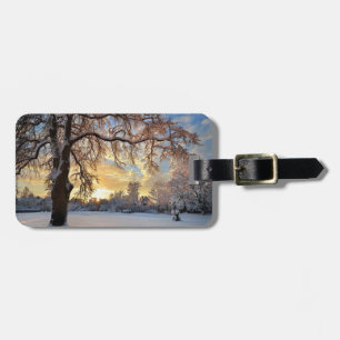 Winter Countryside In Latvia Luggage Tag