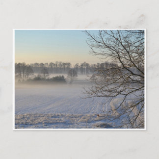 winter countryside postcard