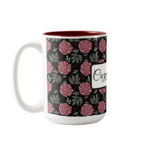 Winter Cozy Roses Floral Coffee Mug