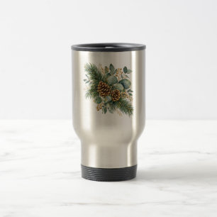 Winter Crescent Pine & Eucalyptus Travel Mug