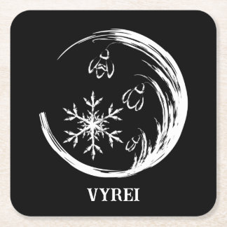 Winter Crest Square Paper Coaster