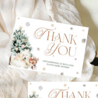 Winter Cute Polar Bear Baby Shower Thank You