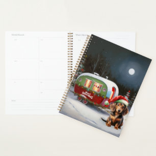 Winter Dachshund Caravan Christmas Adventure Planner