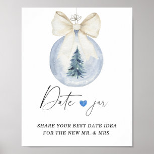 Winter date night ideas. Date jar bridal game Poster