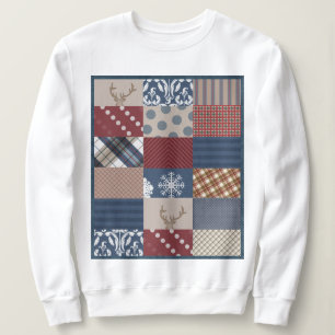 Winter Day Patchwork Sweatshirt