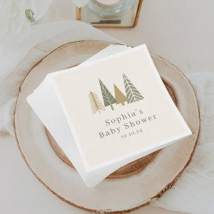 Winter December Baby Shower Napkin