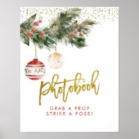 Winter Deck the Halls Bridal Shower Photo booth