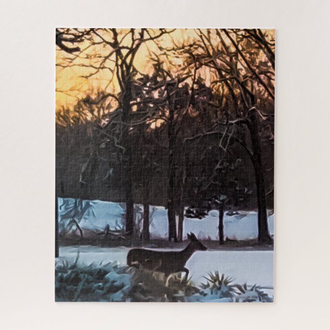 Winter Deer 2 Jigsaw Puzzle (Vertical)