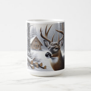 Winter deer/Buck art Coffee Mug