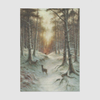 Winter Deer by Joseph Farquharson Tissue Paper