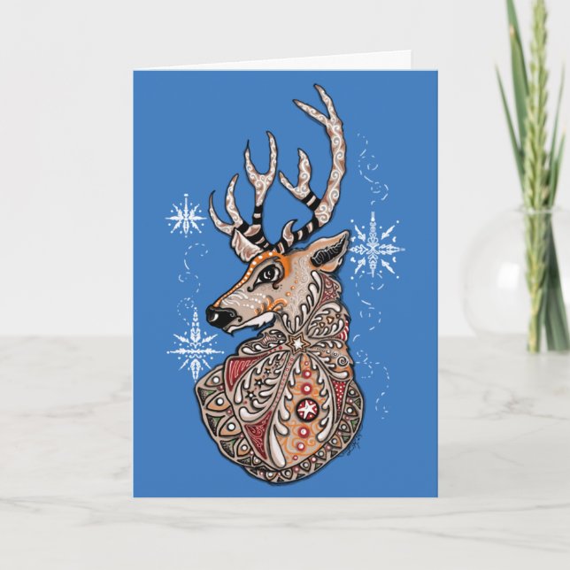 Winter Deer Christmas Card (Front)