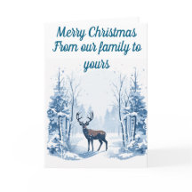 Winter Deer editable Christmas card