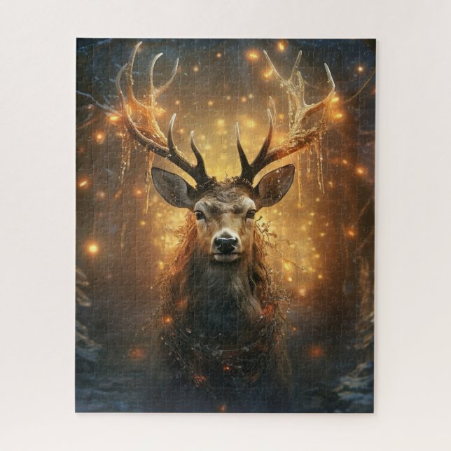 Winter Deer Puzzle (Vertical)