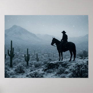 Winter Desert Print - Rare Snowy Western Landscape