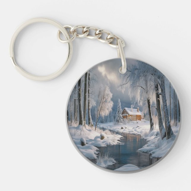 Winter Design Keychain (Front)