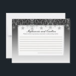 Winter Diamond Wedding Writable Advice Card<br><div class="desc">These adorable Writable Advice Cards are perfect addition to any Wedding. Simply hand these cards to your guests, along with fine tip Sharpie pens. Your guests can then write down any advice they have for the new bride and groom. These are printed at a 4.25" x 5.6" size on glossy...</div>