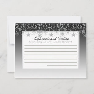 Winter Diamond Wedding Writable Advice Card