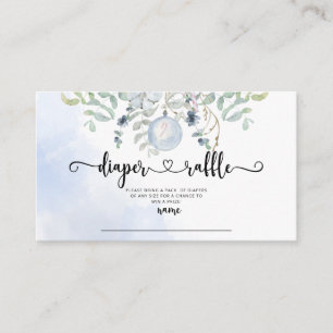 Winter diaper raffle ticket enclosure card