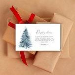 Winter - display shower enclosure card<br><div class="desc">Holiday Christmas tree. Gender neutral style. Design features a modern calligraphy script font,  snowflakes stars and watercolor forest tree. Matching items available.</div>