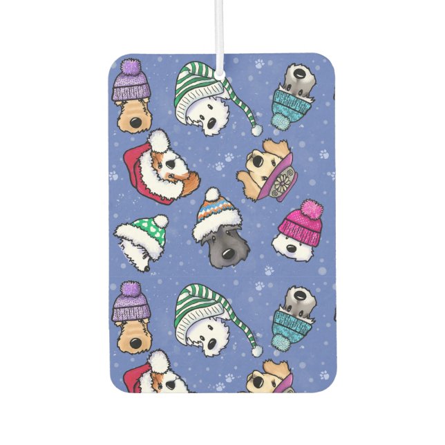 Winter Dogs Car Air Freshener (Front)
