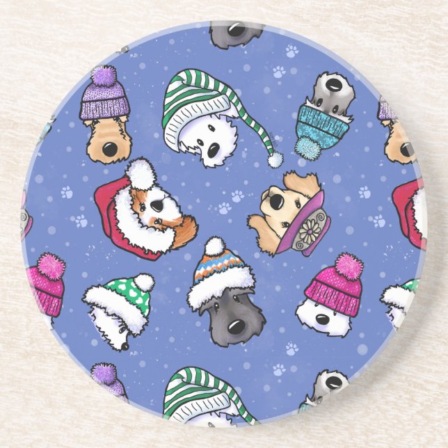 Winter Dogs Coaster (Front)