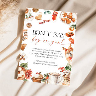 Winter Don't Say Boy or Girl Baby Shower Game