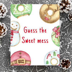 Winter doughnuts baby shower Guess the sweet mess Poster