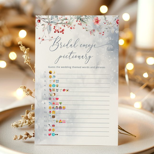 Winter dusty blue bridal shower emoji pictionary (Creator Uploaded)