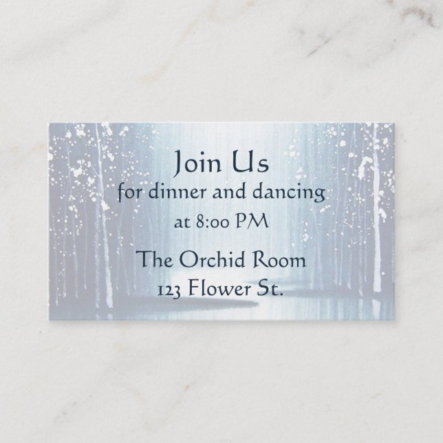 Winter Egrets Reception Cards (Front)