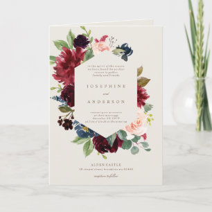 Winter Elegance Wedding Pocket Invitation