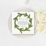 Winter elegant baby gender neutral book request enclosure card<br><div class="desc">Holiday Wreath. Matching items available.</div>