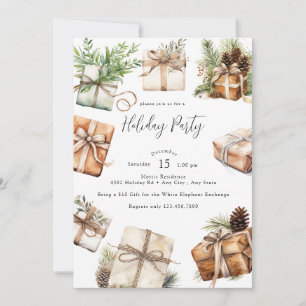Winter Elegant Holiday Party Invitation