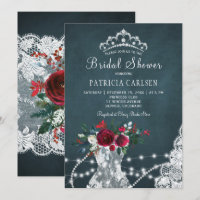 Winter elegant rustic floral chic bridal shower