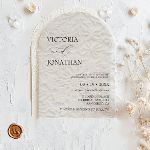 Winter Elegant Simple Wedding  Acrylic Invitations