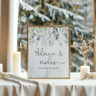 Winter eucalyptus advice and wishes for Newlyweds Poster