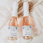 Winter eucalyptus bridal shower Sparkling Wine lab Sparkling Wine Label<br><div class="desc">Winter eucalyptus bridal shower sparkling wine label.
Matching items available.</div>