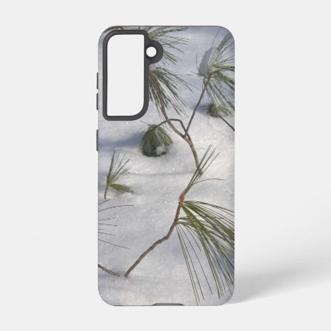 Winter Evergreen Branch Phone Case (Back)
