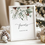 Winter evergreen elegant favours take a treat poster<br><div class="desc">Winter evergreen elegant favours take a treat Poster
Matching items available.</div>