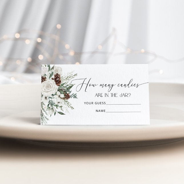 Winter evergreen guess how many candies card (Creator Uploaded)